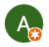 A green circular icon with a white letter 'A' and an orange star badge.